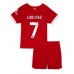 Liverpool Luis Diaz #7 Barnkläder Hemma matchtröja till baby 2023-24 Kortärmad (+ Korta byxor) Billigt